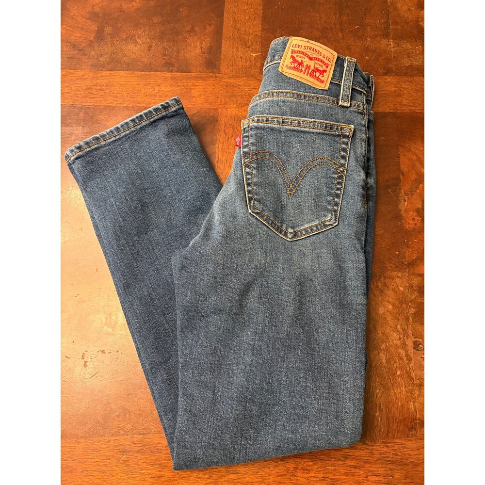 Levi’s Wedgie Straight Dark Wash Button Fly Jeans 25 Preowned